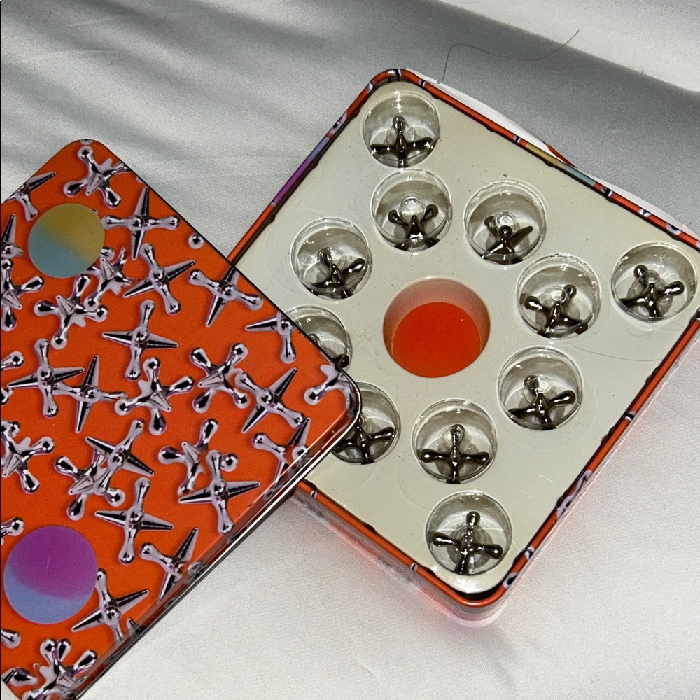 Colorful Jacks Game Set in Tin Box